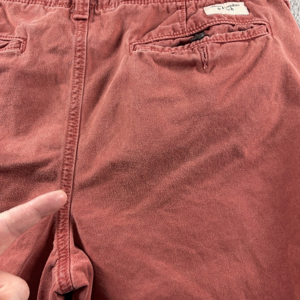 Abercrombie & Fitch Chino Shorts Mens 34 Burnt Red 9" Inseam Board Shorts - Picture 11 of 12